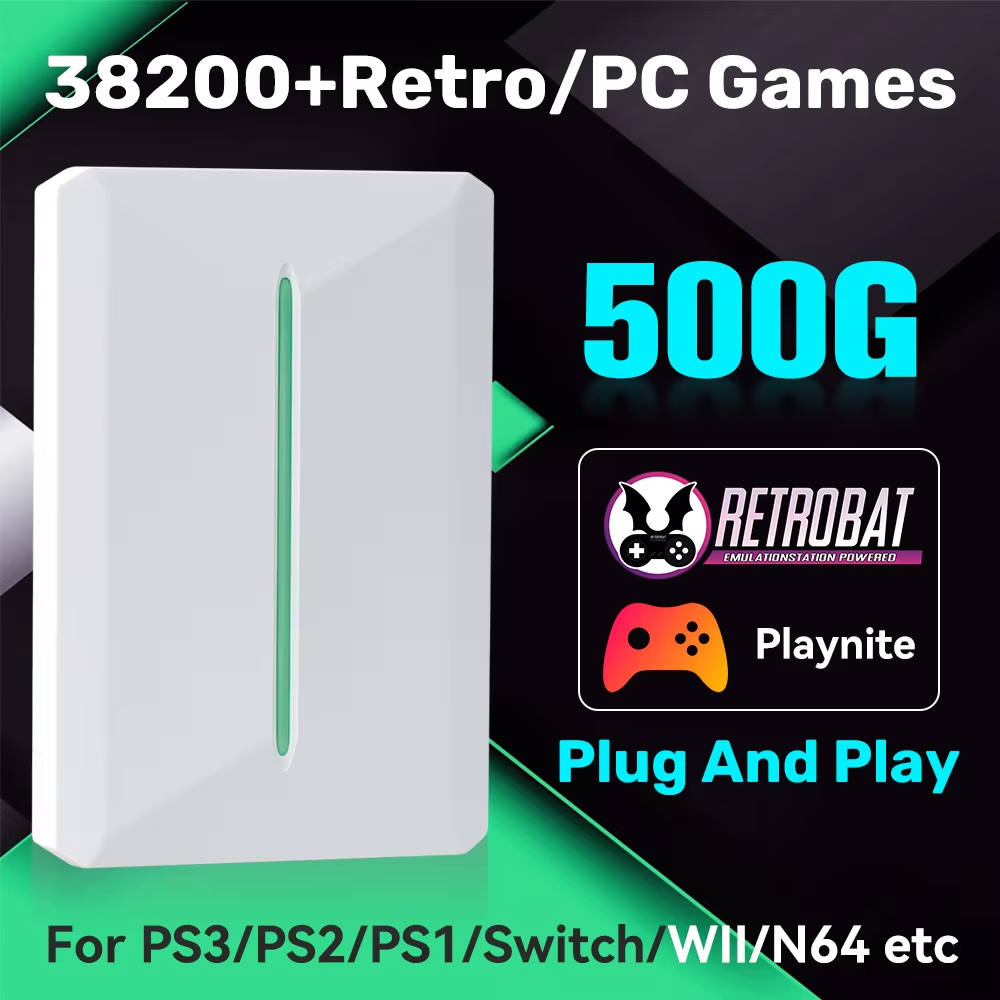 Retro Gaming Ps2 - قرص صلب للألعاب الكلاسيكية JMachen PR500G