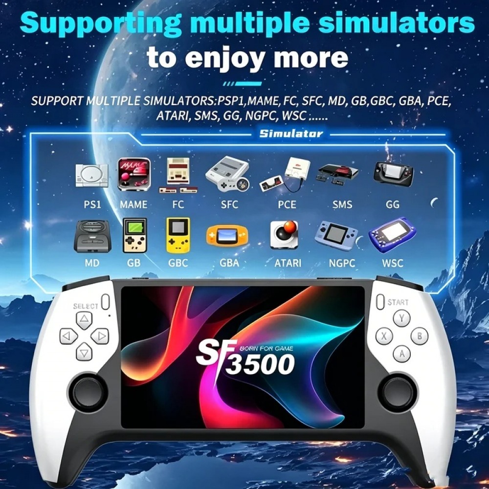 Retro Gaming Device - جهاز ألعاب محمول SF3500 بشاشة 5
