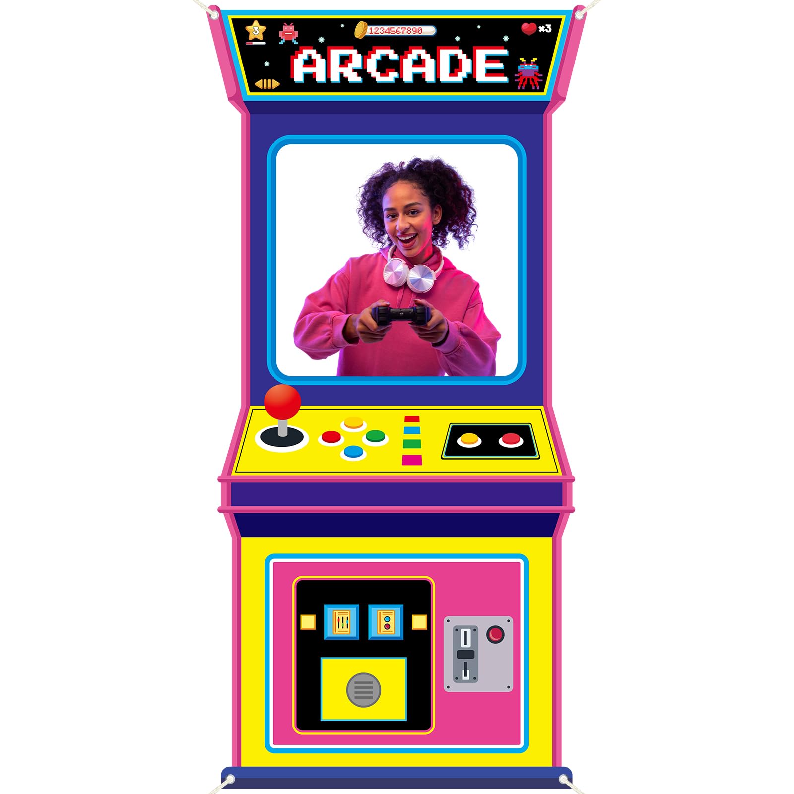 خلفية تصوير قماشية بتصميم ألعا - مراجعة Retro Gaming Event وسعره